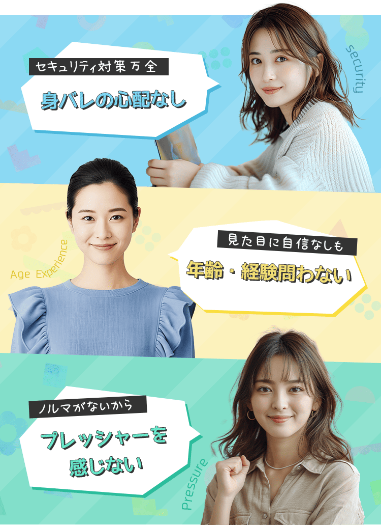 セキュリティ対策万全！身バレの心配なし